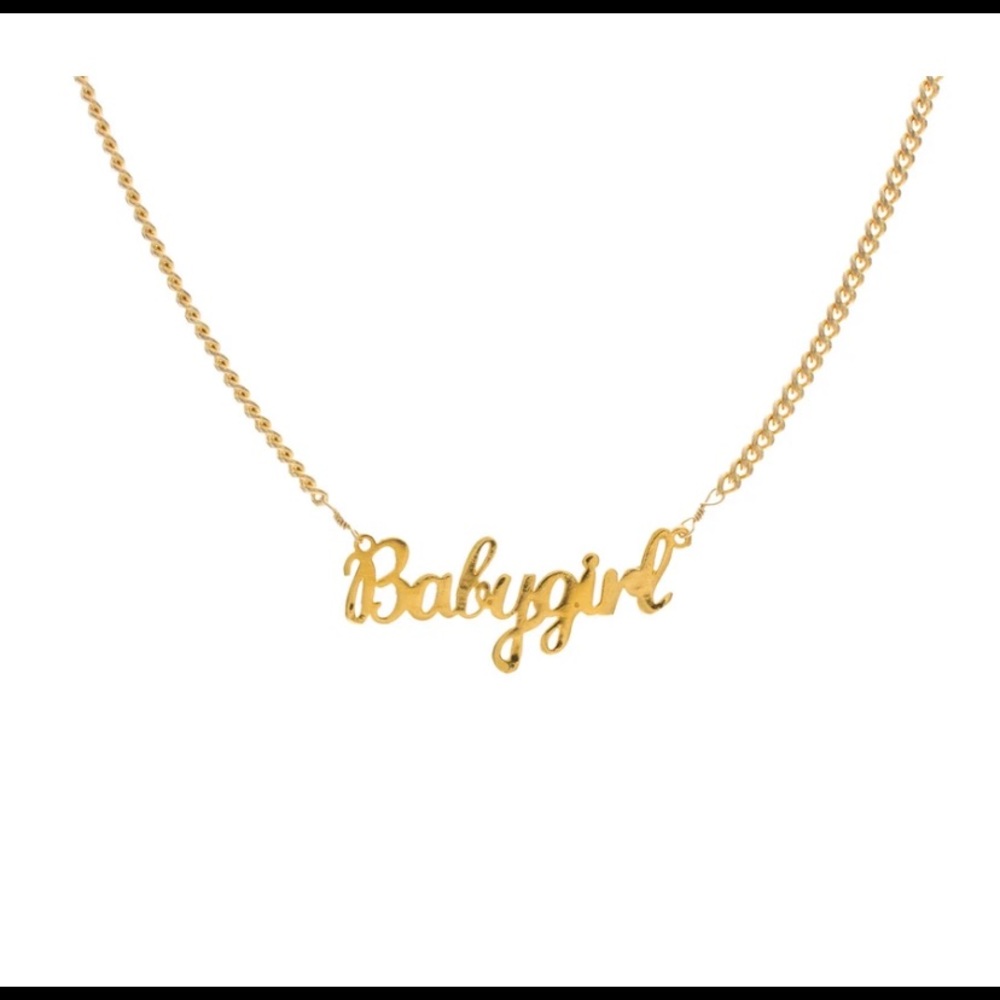 Vidakush Babygirl nameplate necklace